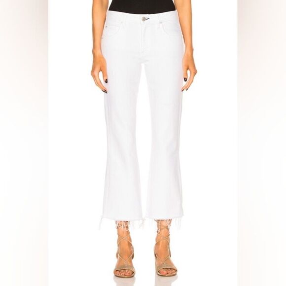 AMO White Kick Drop Jeans In Sea Salt Size 26 - Picture 1 of 8